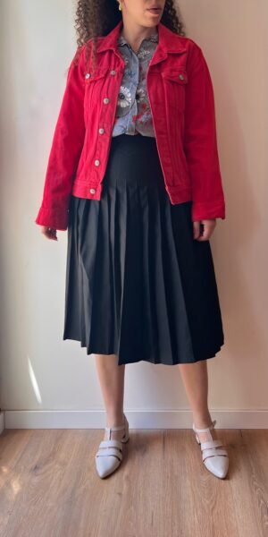 ג׳קט ג׳ינס אדום H&M S