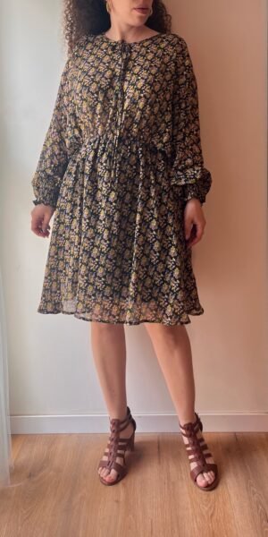 שמלת קשירה פרחונית SHEIN XXL