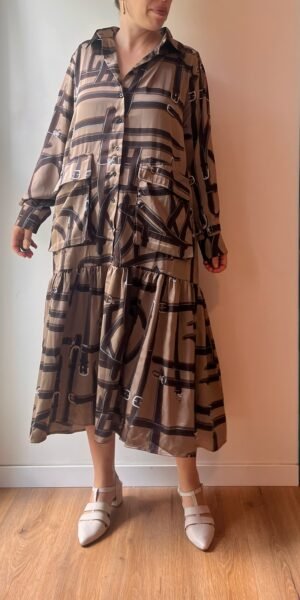 שמלה רחבה חגורות TAMARA 2XL / XXL