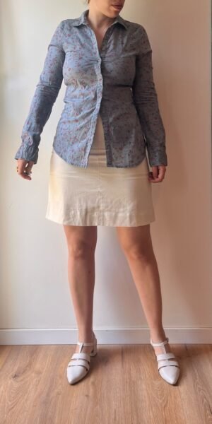 חולצה בסגנון וינטג׳ פרחונית Pull&Bear S-M